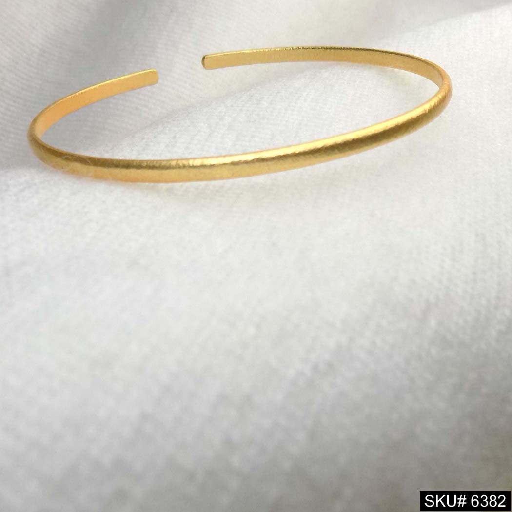 Gold Plated Plain Round Shape Handmade Design of Cuff SKU6382