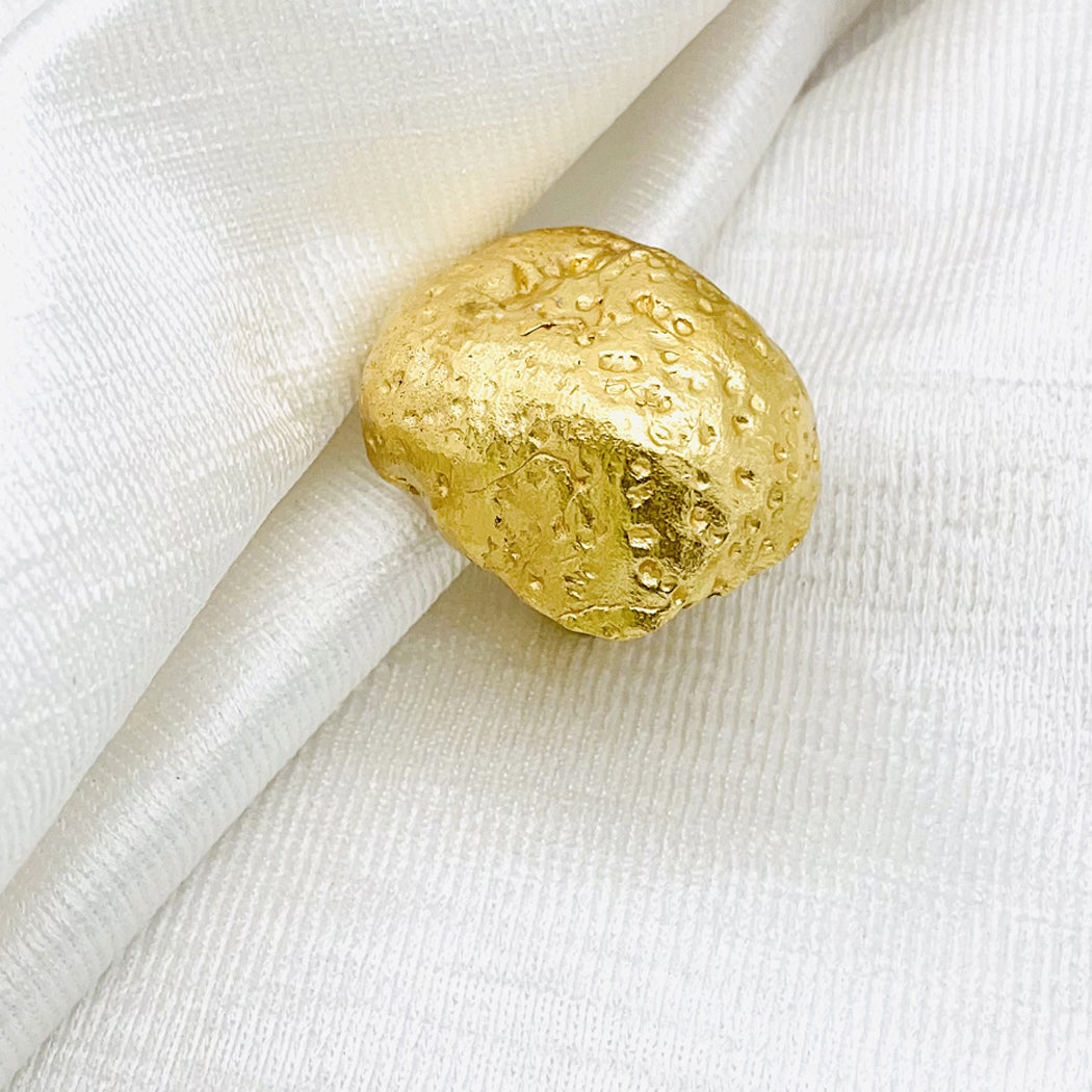 Gold Plated Orb Weighty Ring SKU#7384