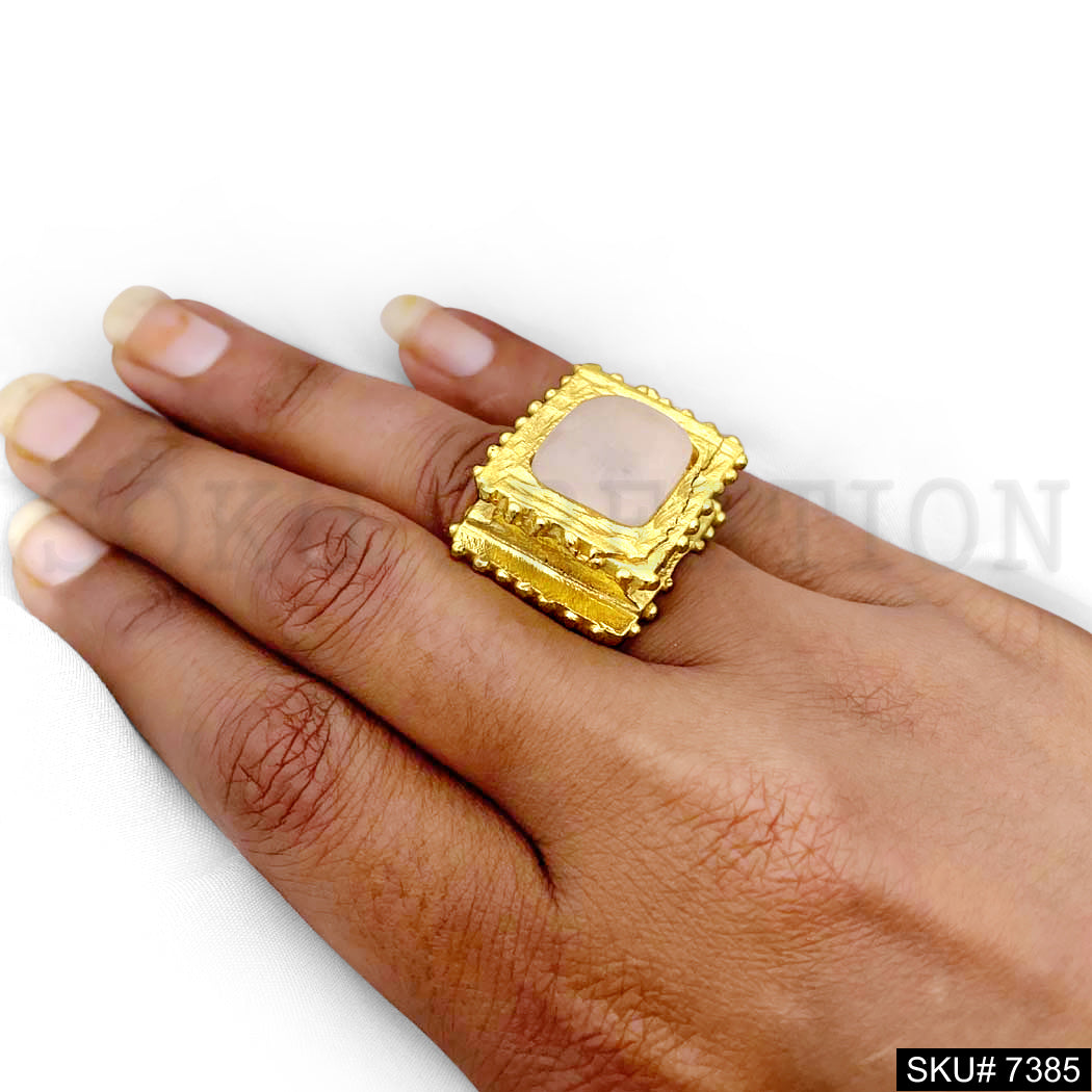 Copy of Gold Plated Handmade Multi Gemstone Ring SKU7385