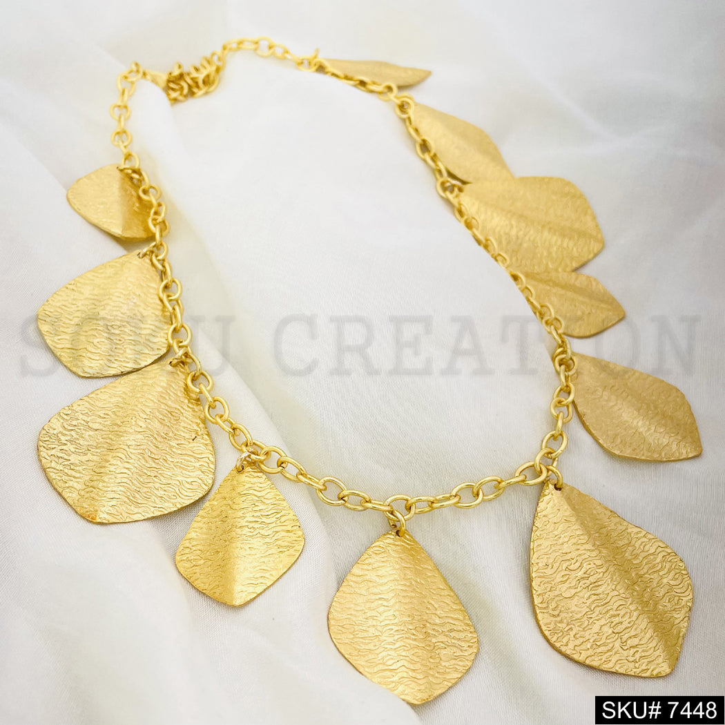 Statement Handmade Leaves  Necklace SKU7448