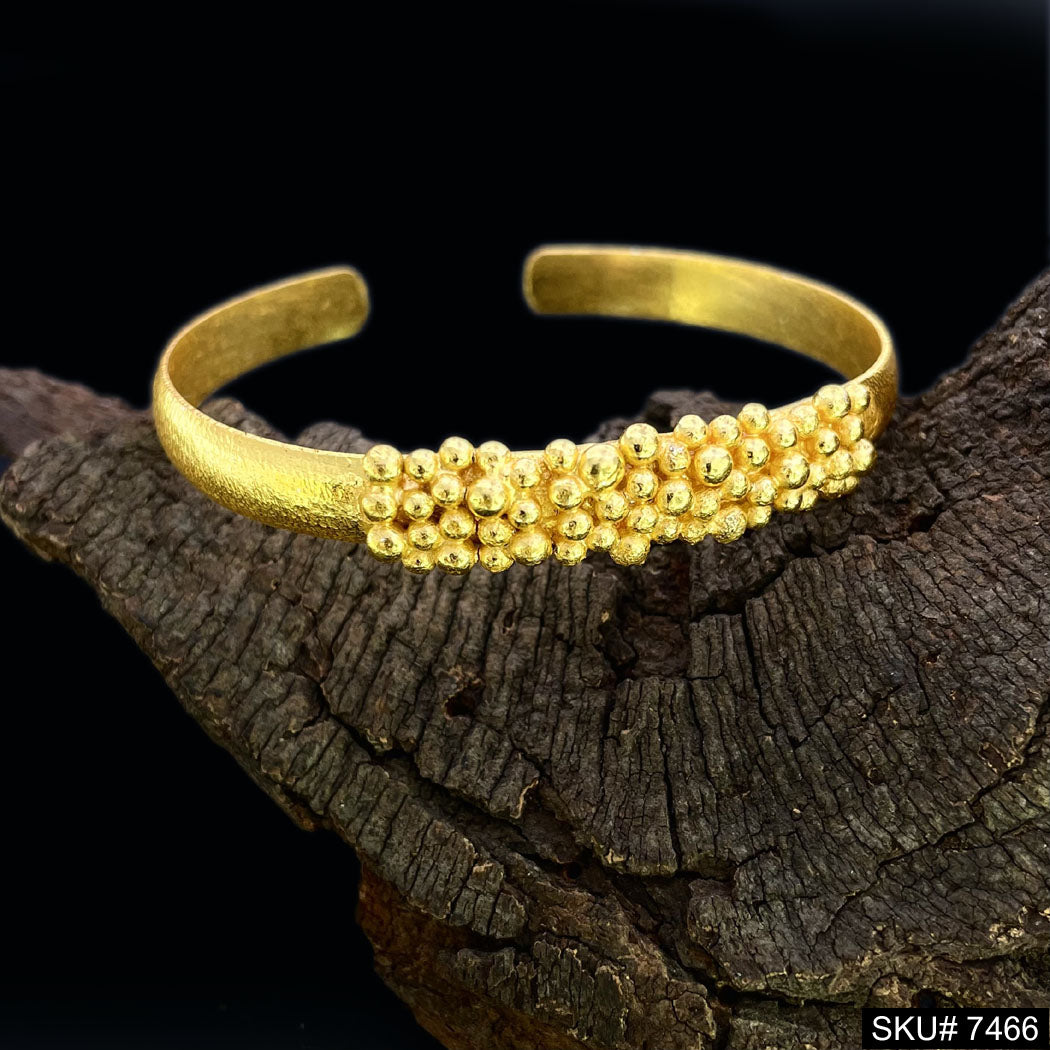 Gold Plated Statement Designer Doted Cuff SKU7466