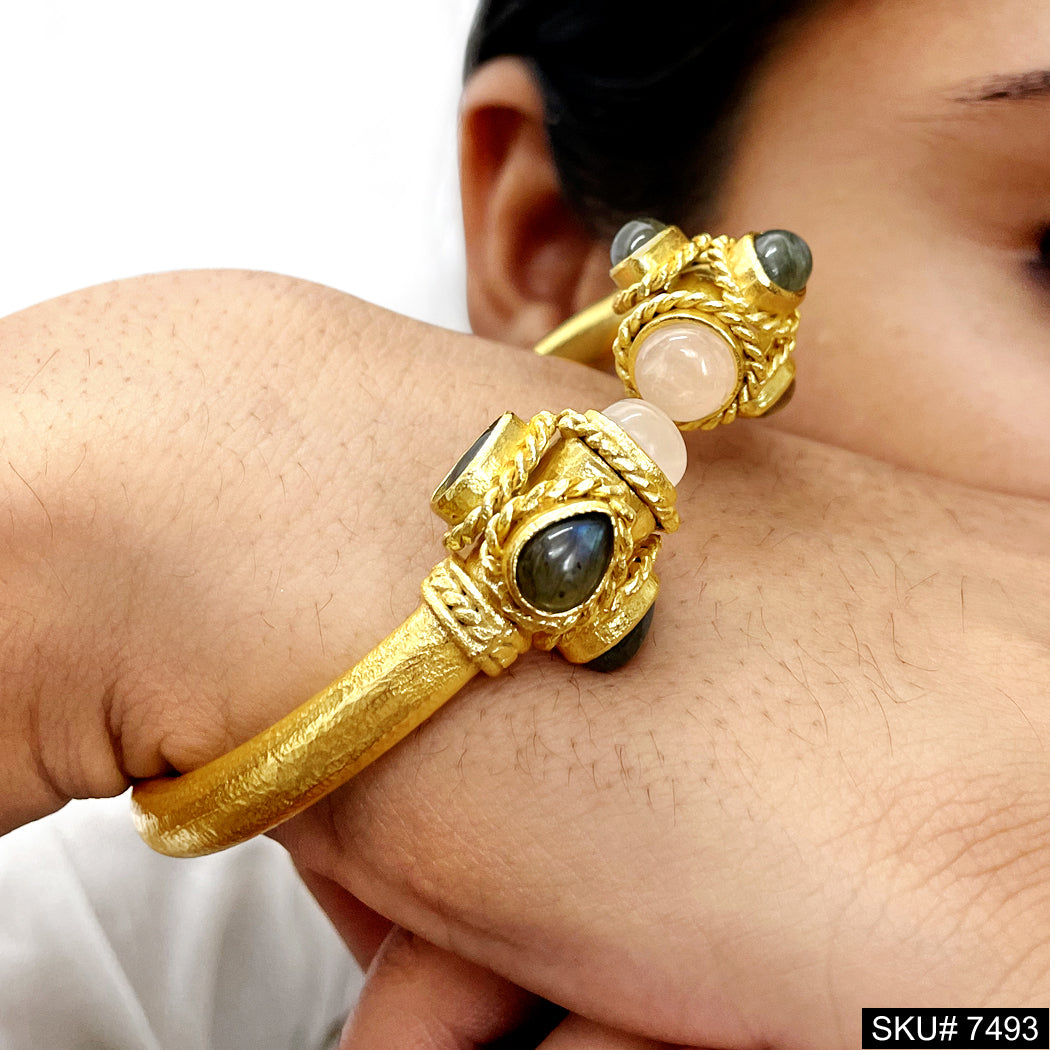 Ethnic open Multi Gemstone Cuff SKU7493