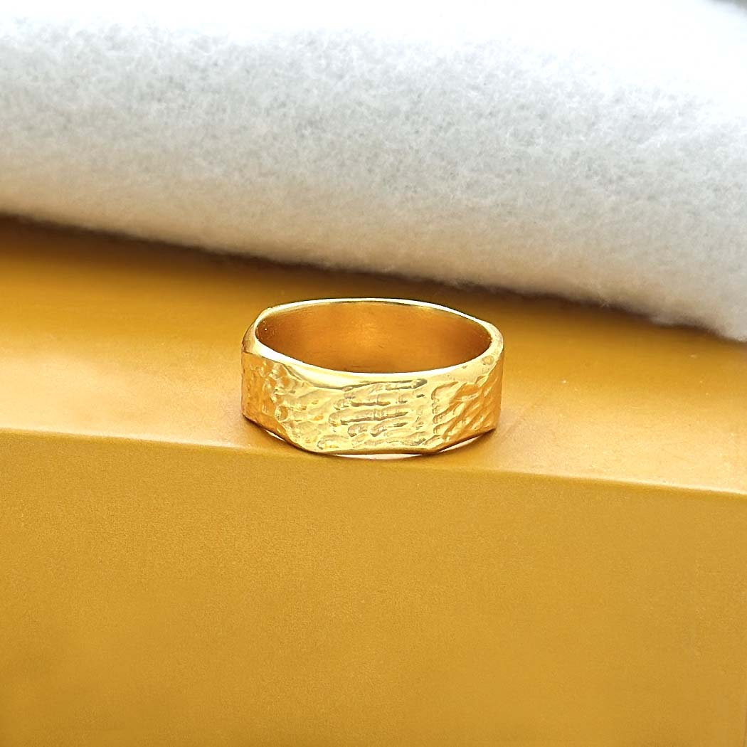 18 K Gold Plated Textured Statement Ring SOKU#7843