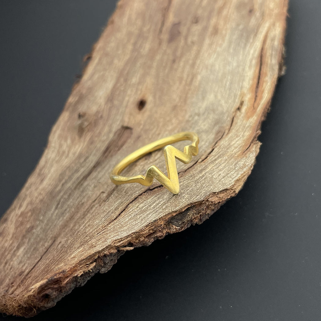 18 K Gold Plated Zigzag Minimalist Ring Gift For Her
