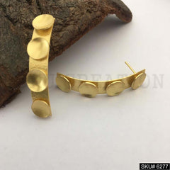Gold plated Half Loop of Big Stud Earring SKU6277