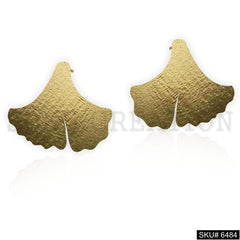 Gold plated Statement Unique Stud Earrings SKU6484