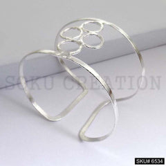 Silver & Metal Plated Statement Delicate Design of Unique Cuff SKU6534