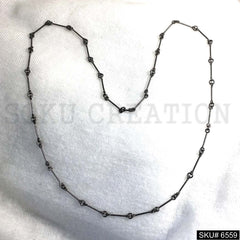 Black Metal plated Plain Chain  SKU6559