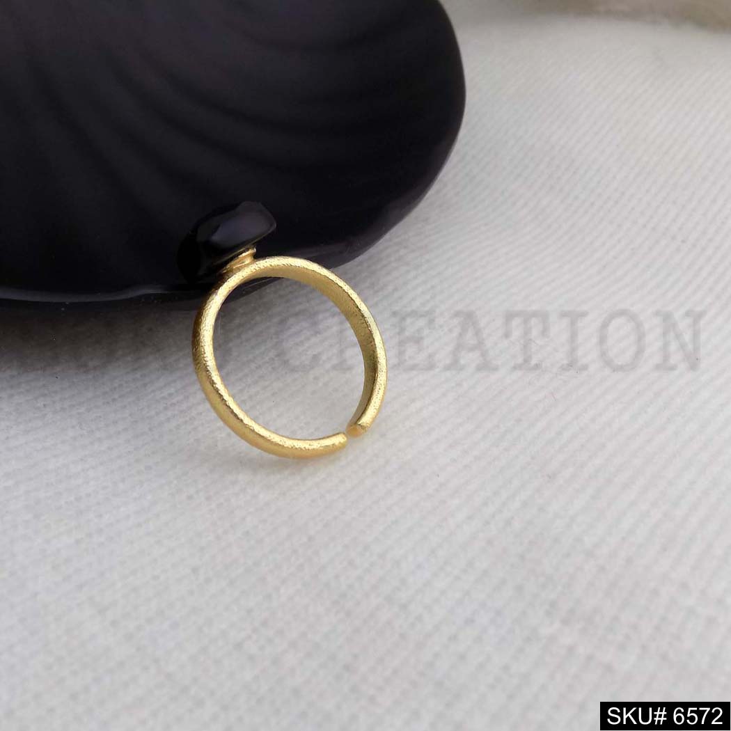 Gold Plated Unique Designer Multi Color Gemstone Adjustable Handmade Ring SKU6572