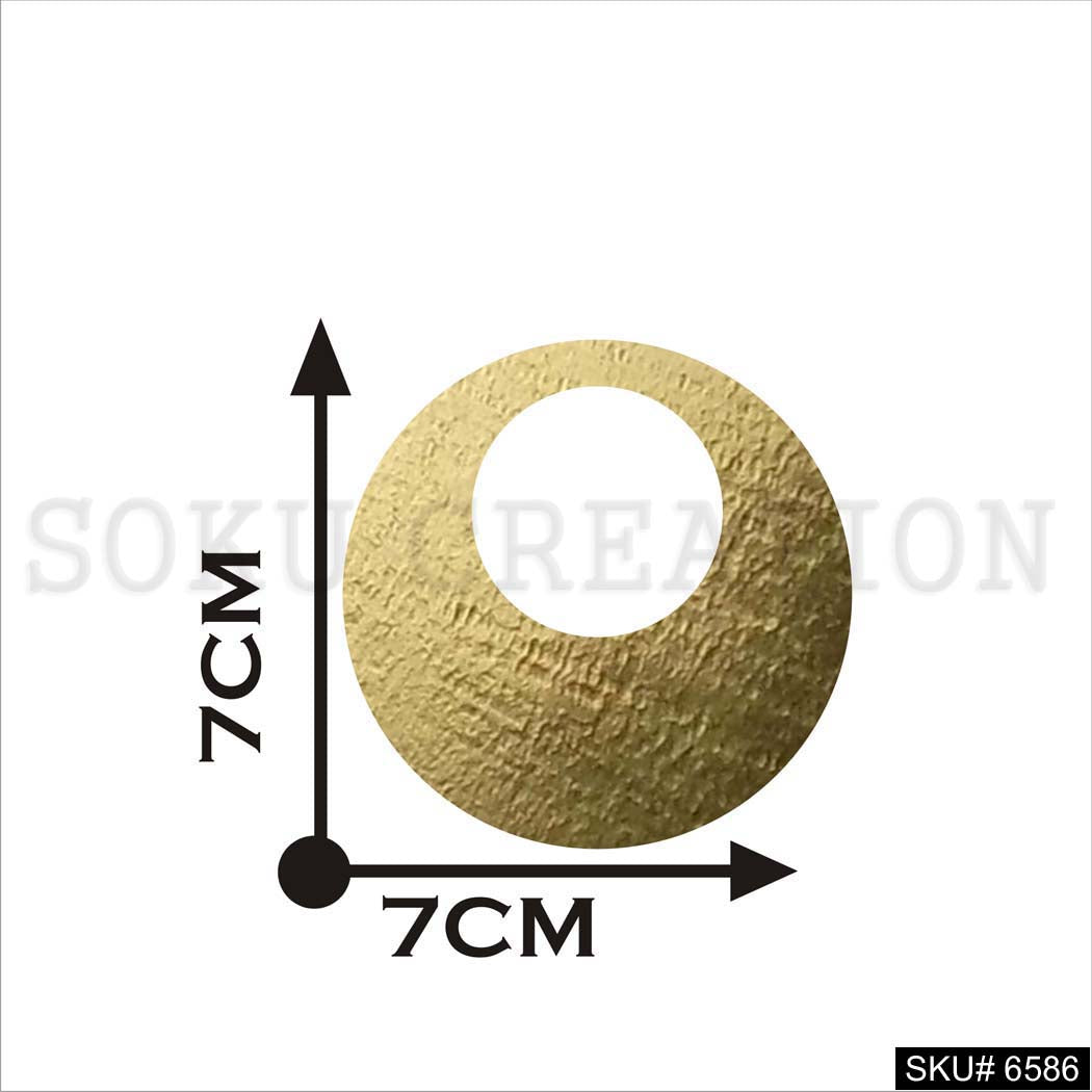 Gold plated Big Rounded Stud Earring SKU6586