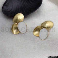 Gold plated Statement Circle Unique Design of Stud Earring SKU6629