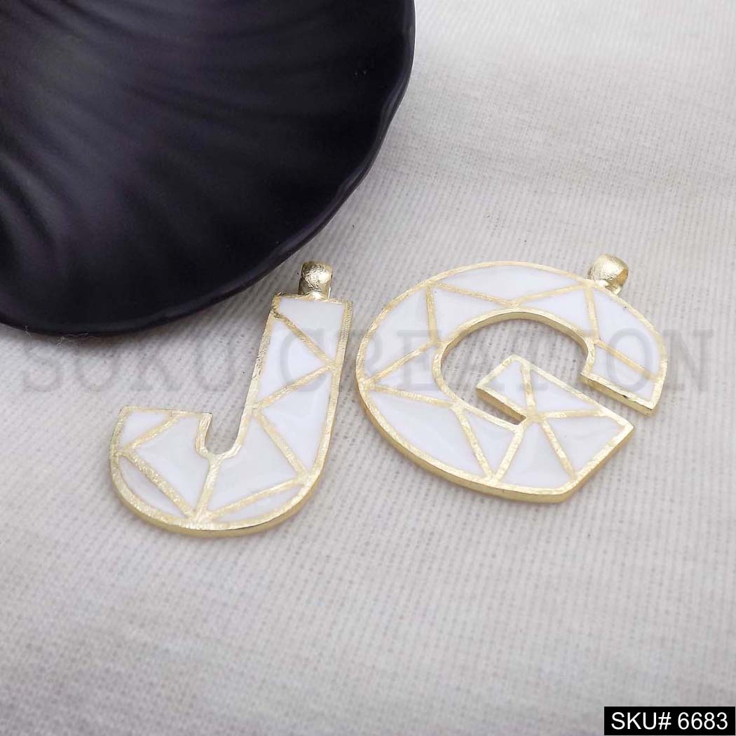 A Single Big Alphabet of Enamel Pendant SKU6683