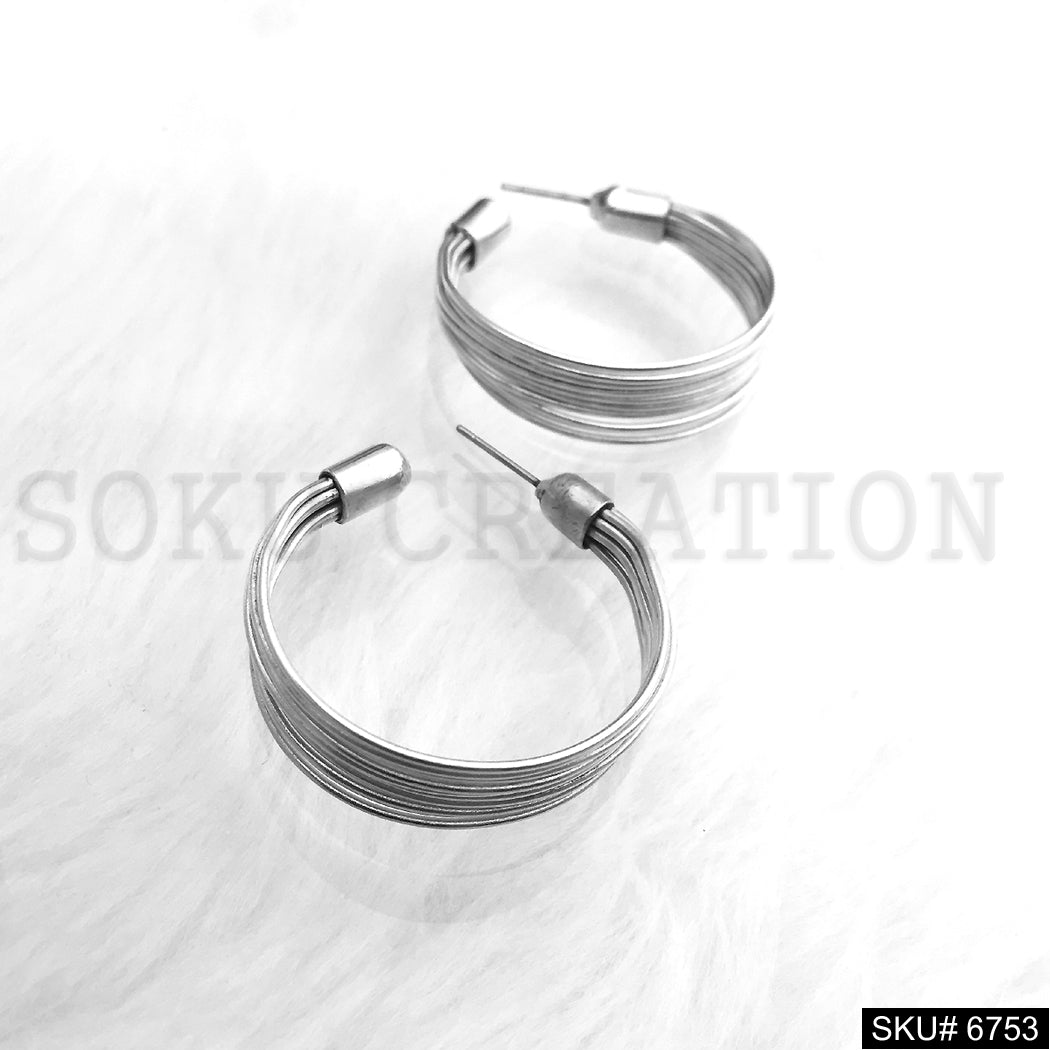 Silver Plated Multi Wire Designerof Push Back Earrings SKU6753