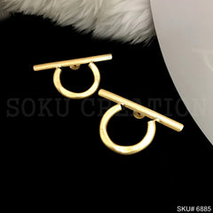 Gold plated Drop and Dangle Stylish  Handmade Design Earring SKU6885