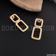 Gold plated Drop and Dangle Handmade Stylish Design Earring SKU6892
