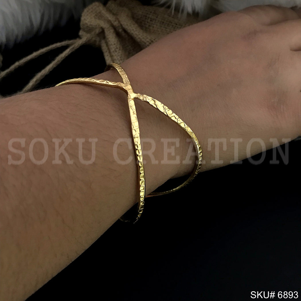 Gold Plated Delicate Tangle Design of Unique Cuff SKU6893