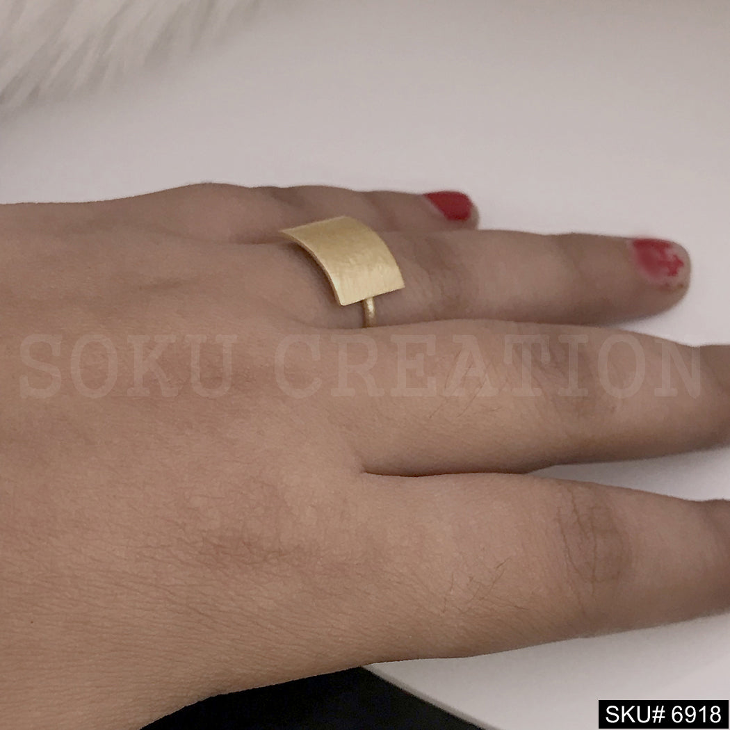 Gold Plated Handmade Plain Unique Ring SKU6918