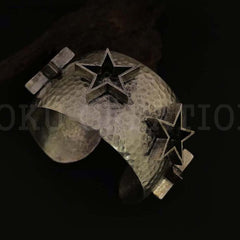 Silver Plated Statement Rounded With Star Design of Cuff SKU6959