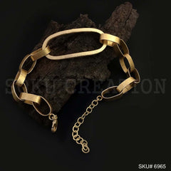 Statement Design of Bracelet in Gold Plated SKU6965