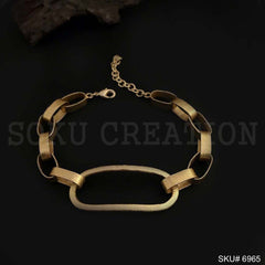 Statement Design of Bracelet in Gold Plated SKU6965