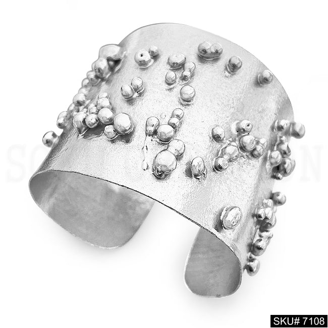 Gold Plated Plain Doted Unique Designer Cuff SKU7108