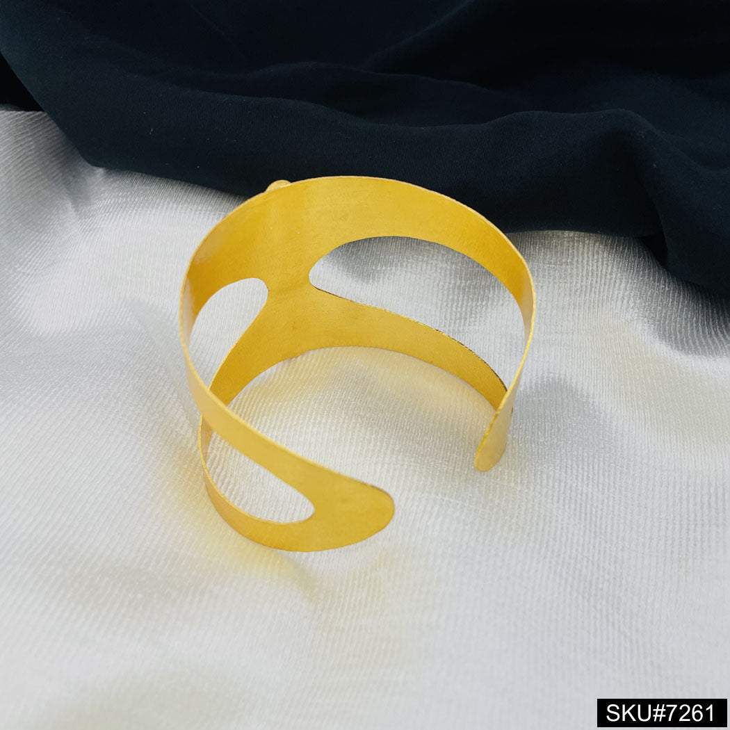 GOLD PLATED DESIGNER TURQUOISE CUFF BANGLE  SKU7261