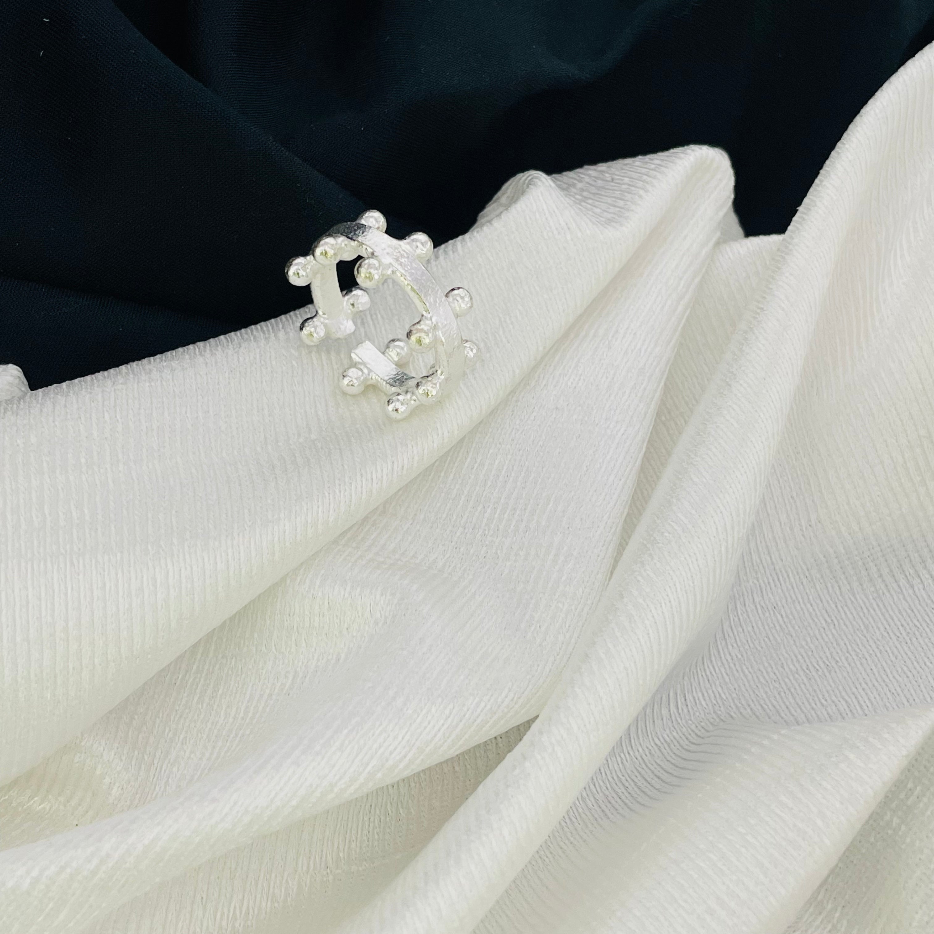 Silver plated adjustable band Ring SKU7320