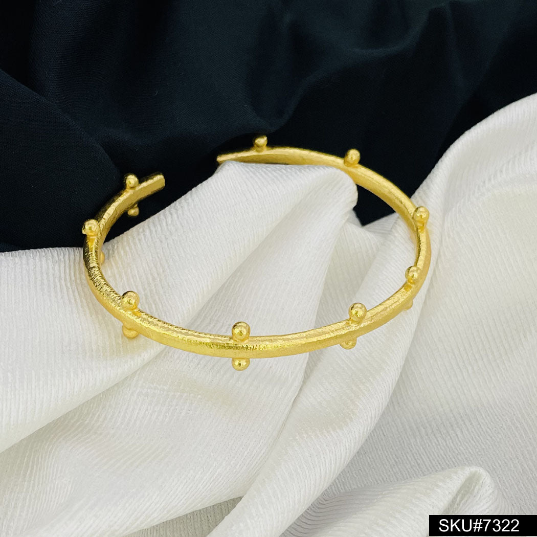 GOLD PLATED DOTT CUFF BANGLE  SKU7322
