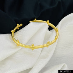 GOLD PLATED DOTT CUFF BANGLE  SKU7322