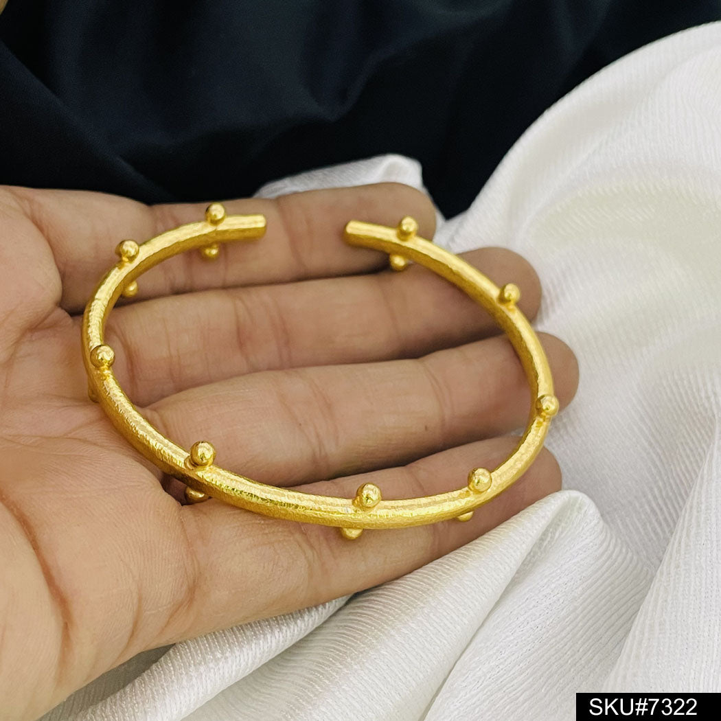 GOLD PLATED DOTT CUFF BANGLE  SKU7322