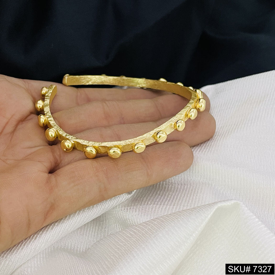 GOLD PLATED DOTT CUFF BANGLE  SKU7327