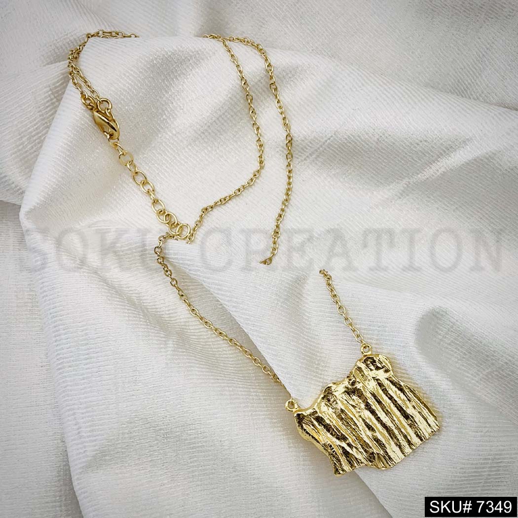 Gold Plated Pendant Necklace Earring and Ring SKU7349
