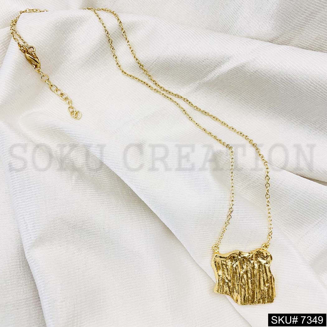 Gold Plated Pendant Necklace Earring and Ring SKU7349