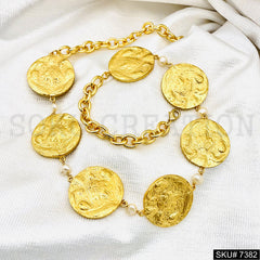 Gold Plated Pendant Necklace Earring and Ring SKU7382