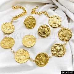 Gold Plated Pendant Necklace Earring and Ring SKU7382