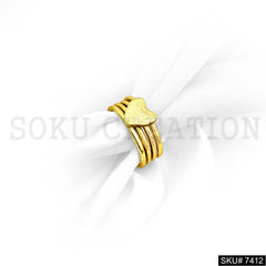 Gold Plated Heart Shape Ring SKU7412