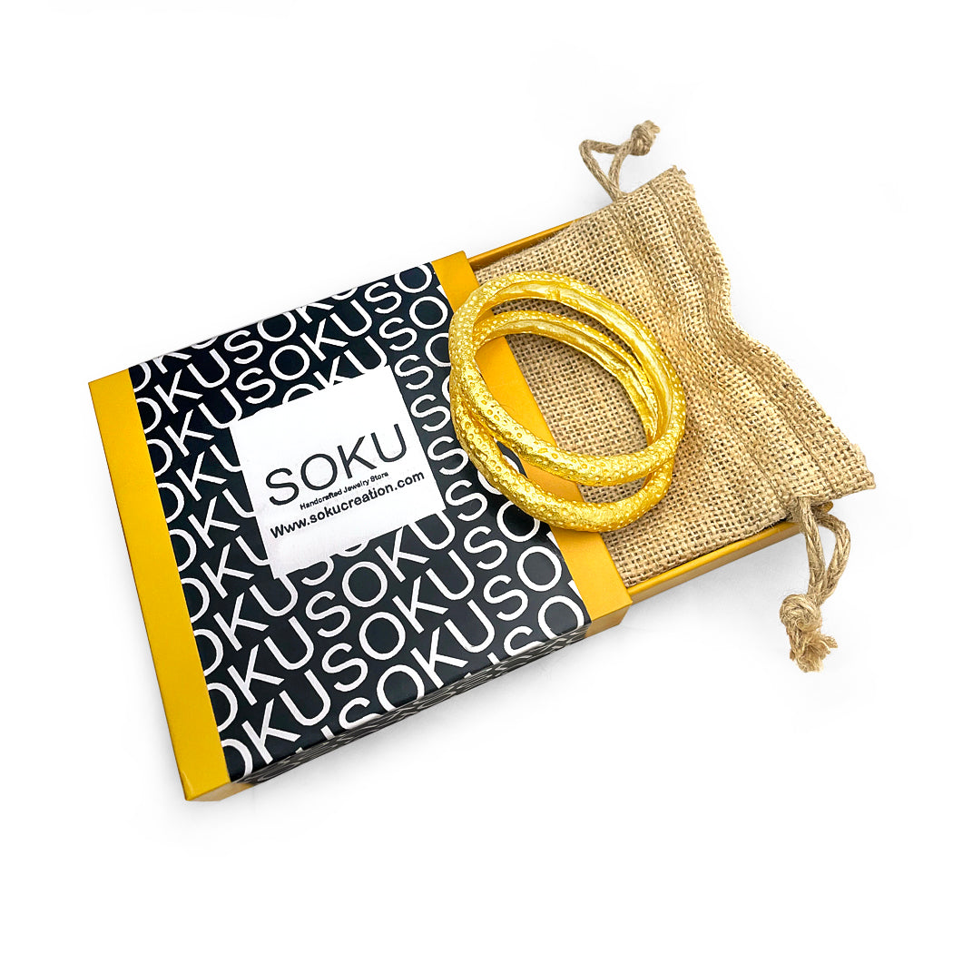 Engraved Dots Gold plated Bangle SKU7429